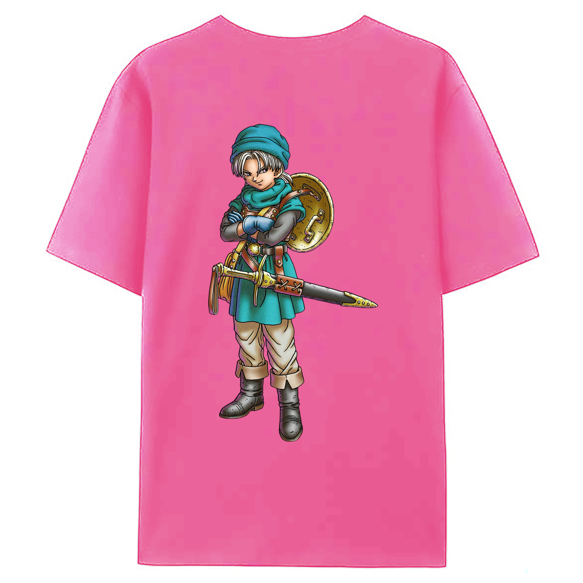 （画像用） ドラゴンクエスト Doragon Kuesuto Dragon Quest レディース半袖Tシャツ(バックプリント)